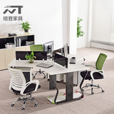 3人6人组合办公桌现代简约时尚员工桌屏风组合三人职员桌工作位