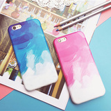 原创 清凉iPhone6s手机壳 6plus水彩油画软壳 苹果6情侣手机套
