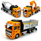 合金新款3岁2岁回力工程运输卡车 翻斗车  挖掘机 儿童玩具车模型