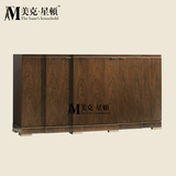 美克星顿家具简约欧式餐边柜  美式新古典实木储物柜 碗碟柜定制