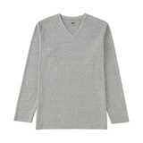 【特别尺码】男装 柔软V领T恤(长袖) 146184 优衣库UNIQLO