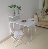 [转卖]长方形折叠餐桌椅欧式小户型情侣餐桌椅组合可折叠1桌2