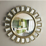 简约现代欧式现代美式挂墙玄关镜别墅样板房间化妆镜装饰镜化妆镜