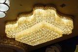传统黄色正长方形灯欧式奢华水晶灯现代led吸顶灯客厅灯限时抢购