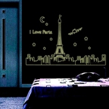 艾菲尔铁塔夜光贴 欧式建筑贴纸墙纸发光贴片装饰 创意宿舍贴纸