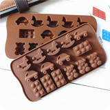 DIY巧克力硅胶模具蛋糕模 小汽车小木马可爱小熊chocolate mold