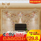 雄亨瓷砖电视背景墙3D现代简约欧式客厅雕刻玄关壁纸画梦幻彩蝶
