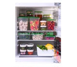 宜家透明塑料有盖收纳盒厨房调料冰箱食品储物盒大号创意零食盒子