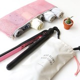 贝尔韩国进口iconic旅行长款网眼收纳袋卷发棒自拍杆袋整理袋 2只