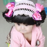 韩国儿童头饰 婴儿百天饰品 宝宝 影楼拍照 刘海假发发带 包邮
