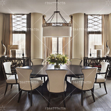 新古典售楼处洽谈桌椅组合 新中式桌椅 酒店高级西餐厅餐桌椅定制