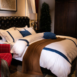 法兰卡丹全棉四件套五星酒店床上用品纯棉被套床单1.8m床宾馆床品