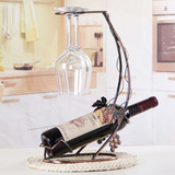杜尚斯欧式红酒架摆件 创意倒挂酒杯架 悬挂杯架高脚杯架葡萄酒架