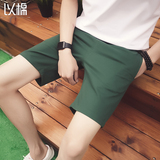 夏季2016韩版男士青年时尚休闲短裤英伦潮流薄款三分裤修身运动裤