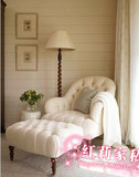 美式现代卧室老虎椅欧式休闲简约实木单人小户型客厅布艺组合沙发