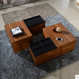 创意1米功夫茶几 正方形变形长方形移动储物小户型现代简约家具