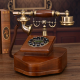 欧式实木电话机 仿古电话机 复古电话机 创意古典电话机座机 新款