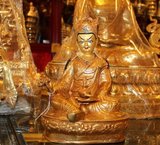 佛教用品 10寸1尺33cm正宗尼泊尔 全鎏金佛像 纯铜 莲花生大士