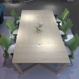 会议桌 可定制长桌办公桌办公家具 简约现代 纳森实木油漆会议台