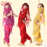 儿童演出服幼儿园表演服装女童 印度民族舞蹈服少儿新疆舞肚皮舞