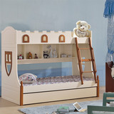 地中海儿童家具套房上下实木床字母床儿童卧室家具男孩女孩高低床