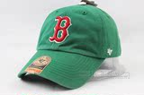 正品波士顿红袜队MLB全封口棒球帽 少年儿童遮阳运动鸭舌帽绿帽子