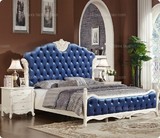 法式家具定制新古典实木床1.8米双人床欧式床婚床布艺床大床架