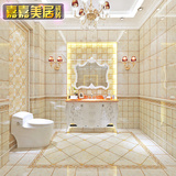 抛晶砖300x300 闪粉镀金 欧式厨房卫生间瓷砖 阳台浴室防滑墙地砖