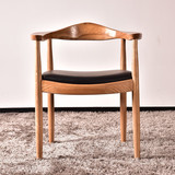 美式乡村全实木办公椅设计师椅子休闲椅书桌椅带靠背扶手餐厅餐椅