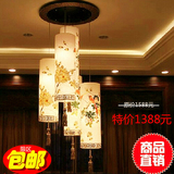 特价促销中式古典吊灯手绘国画羊皮客厅餐厅多头组合非标工程灯具