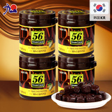 糖巧韩国进口零食品 LOTTE乐天56%纯黑巧克力 休闲零食 86g*4罐