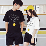 2016夏季新款韩版情侣装短袖T恤男女学生圆领套头t恤潮