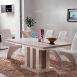 壹品天然洞石欧式长方形单层餐厅家具台桌品牌家具可定制特价包邮