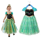 冰雪奇缘安娜公主裙迪士尼童装生日礼服表演儿童女童连衣裙圣诞节