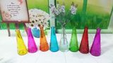 彩色玻璃花瓶可插花当摆设工艺瓶香薰瓶小花瓶子装饰花瓶