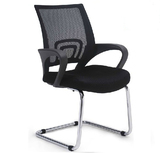 办公电脑椅 广州时尚网布职员椅子  不带轮固定弓形会议员工椅