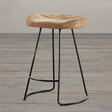 创意简洁家具 铁艺休闲椅酒吧吧椅咖啡厅餐厅实木餐椅 高度可定做