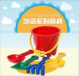 宝宝儿童沙滩玩具套餐小孩戏水挖沙铲子沙漏工具大小号桶9件包邮