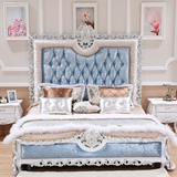 欧式床 新古典公主床1.8米双人床1.5米实木美式家具 真皮艺床现货