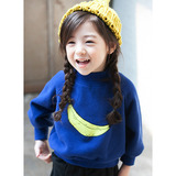 现货韩国进口正品童装代购15年冬款男女童儿童小香蕉加绒卫衣