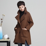 秋冬季韩版时尚中年妈妈40-45-50岁女装高档毛呢外套加厚妮子大衣
