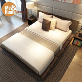 择木宜居现代简约榻榻米床实木颗粒板式床家具 1.5米1.8双人床1.2