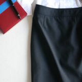 OFFIY-LOGIC系列女士公务员面试精纺羊毛及膝正装套装职业铅笔裙
