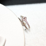 韩国排钻关节装饰戒指女韩版时尚闺蜜食指开口银中指无名指戒指环