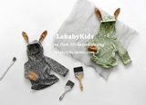 【LababyKids】韩国代购童装 16春新 男女童 兔子耳朵 连帽套头衫