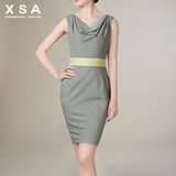 XSA2015夏装新款欧洲站通勤OL职业打底背心裙女装修身包臀连衣裙