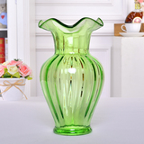 部分区包邮现代欧式彩色玻璃花瓶 古典透明现代时尚玻璃彩色花瓶