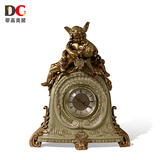 蒂高美居 奢华家居客厅装饰时钟座钟欧式陶瓷镶铜创意台钟摆件