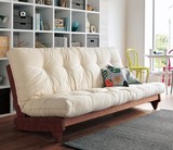 实木布艺沙发床简约可拆洗沙发三人位多功能折叠北欧宜家日式沙发