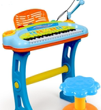 宝宝音乐琴带麦克风钢琴玩具女童电子琴粉色多功能儿童电子琴